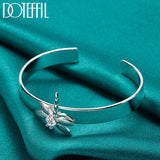 925 Silver Dragonfly Bangle Bracelet Wedding Engagement Party Jewelry