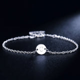 925 Sterling Silver Alphabet Tag Bracelet for Women