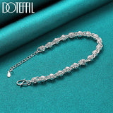 925 Silver Faucet Chain Bracelet Wedding Engagement Party Jewelry