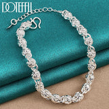 925 Silver Faucet Chain Bracelet Wedding Engagement Party Jewelry