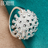 925 Silver Coral Ring Wedding Engagement Jewelry