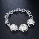 925 Silver Fireworks Coral Pendant Bracelet Charm Jewelry