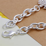 925 Silver Fireworks Coral Pendant Bracelet Charm Jewelry