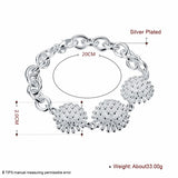 925 Silver Fireworks Coral Pendant Bracelet Charm Jewelry