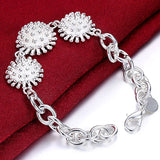 925 Silver Fireworks Coral Pendant Bracelet Charm Jewelry