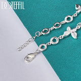 925 Silver Butterfly Chain Bracelet Wedding Party Jewelry