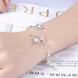 925 Silver Dragonfly Bracelet Chain Women Wedding Jewelry