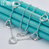Heart Pendant Necklace 925 Silver for Women