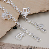 925 Silver Roman Numerals Bracelet Charm Wedding Jewelry