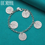 925 Silver Round Grain Bracelet Chain for Women Wedding Engagement