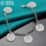 925 Silver Round Grain Bracelet Chain for Women Wedding Engagement