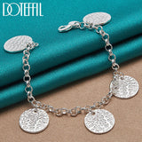 925 Silver Round Grain Bracelet Chain for Women Wedding Engagement