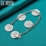925 Silver Round Grain Bracelet Chain for Women Wedding Engagement