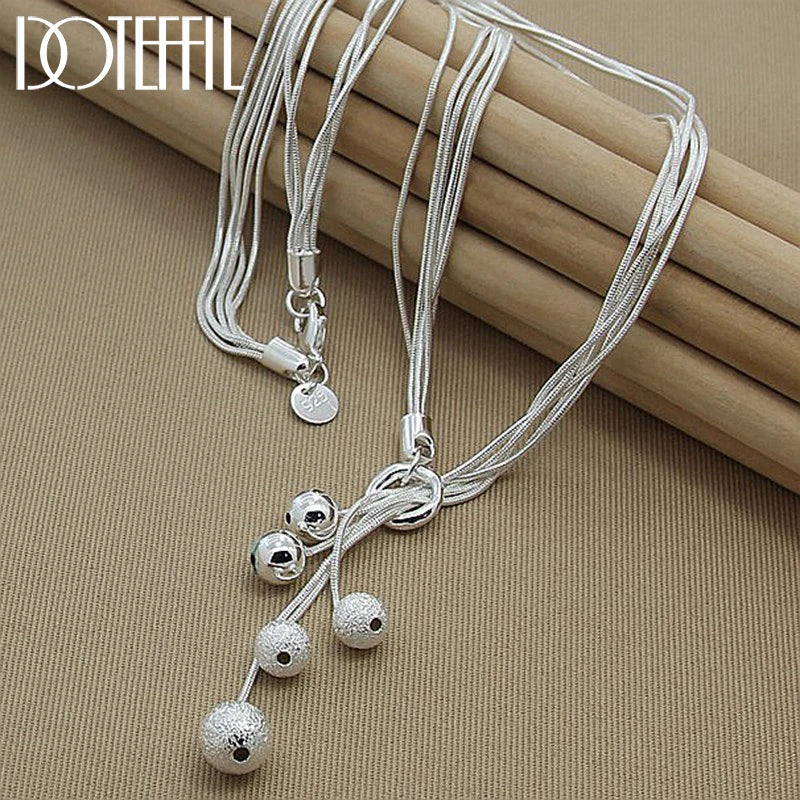 925 Silver Snake Chain Necklace for Women 18 Inches