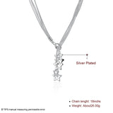 925 Silver Snake Chain Star Pendant Necklace Women Charm Jewelry