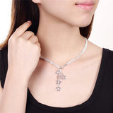 925 Silver Snake Chain Star Pendant Necklace Women Charm Jewelry