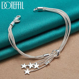 925 Silver Starfish Bracelet for Women Wedding Jewelry