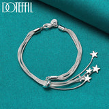 925 Silver Starfish Bracelet for Women Wedding Jewelry