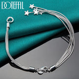 925 Silver Starfish Bracelet for Women Wedding Jewelry