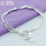 925 Silver Starfish Bracelet for Women Wedding Jewelry