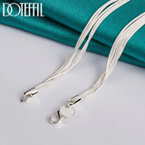 925 Silver Starfish Necklace Five Snake Chain Women Wedding Jewelry