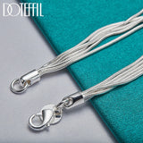 925 Silver Hearts Snake Chain Bracelet Wedding Jewelry