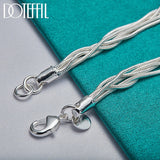 925 Silver Starfish Chain Bracelet Charm Wedding Jewelry