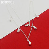 925 Silver Raindrops Necklace Chain For Women Engagement Wedding