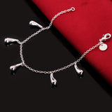 925 Silver Raindrop Bracelet Wedding Jewelry