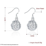 925 Sterling Silver Flower Earrings Women Jewelry Wedding Gift