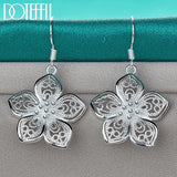925 Silver Star Drop Earrings Wedding Jewelry