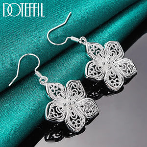925 Silver Star Drop Earrings Wedding Jewelry