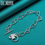 925 Silver Four-Leaf Clover Bracelet Chain Wedding Jewelry