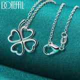 925 Silver Clover Pendant Necklace 16-30 Inch Chain Wedding Jewelry