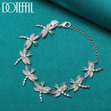 925 Silver Dragonfly Bracelet Women's Charm Wedding Jewelry