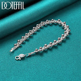 925 Silver Grape Beads Chain Bracelet For Women
