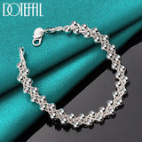 925 Silver Grape Beads Chain Bracelet For Women