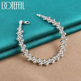 925 Silver Grape Beads Chain Bracelet For Women