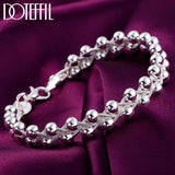 925 Silver Grape Beads Chain Bracelet For Women