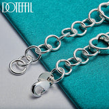 Sterling Silver Heart Bracelet Chain Wedding Jewelry