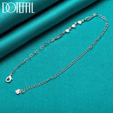925 Silver Heart Chain Bracelet Wedding Charm Jewelry