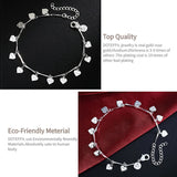 925 Silver Full Love Heart Pendant Bracelet Chain for Women