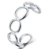 925 Sterling Silver O Bangle Bracelet Wedding Engagement Charm Party Jewelry