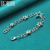 925 Silver Star Chain Bracelet Woman Charm Jewelry