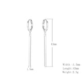 925 Silver Geometric Drop Earrings Wedding Party Jewelry