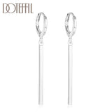 925 Silver Geometric Drop Earrings Wedding Party Jewelry