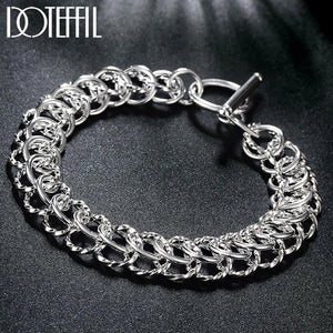 925 Silver Geometric Circle Bracelet Wedding Jewelry
