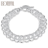 925 Silver Geometric Circle Bracelet Wedding Jewelry