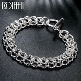 925 Silver Geometric Circle Bracelet Wedding Jewelry