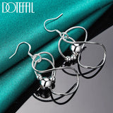 925 Silver Geometric Beads Earrings for Women
